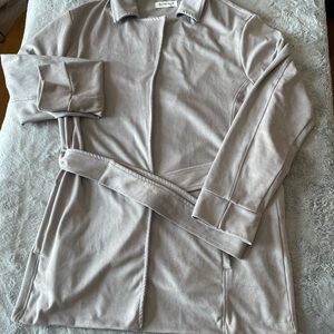 Kettlewell stone wrap jacket belted pockets fux suede size XL